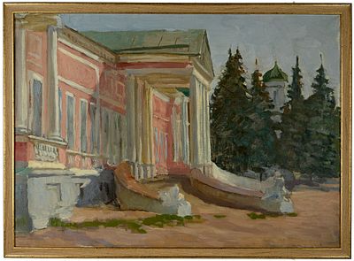 Мушко Лев Павлович (1924-1999). 
Усадьба Кусково. 1988 г. Холст, масло, 49&times;67 см. На 