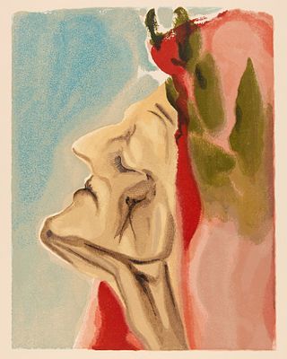 Дали Сальвадор (1904-1989). 
Данте в сомнении. Рай. Иллюстрация к &laquo;Божественной 