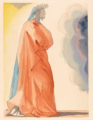 Дали Сальвадор (1904-1989). 
Данте в темноте. Рай. Иллюстрация к &laquo;Божественной 
