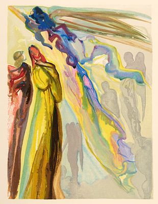 Дали Сальвадор (1904-1989). 
Два круга светлых духов. Иллюстрация к &laquo;Божественной 