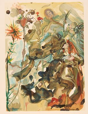 Дали Сальвадор (1904-1989). 
Святой Иаков и Надежда. Рай. Песнь 25. Иллюстрация к Божественной 