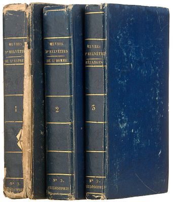 [Полное собрание сочинений Гельвеция]. Oeuvres completes d'Helvetius. [В 3 т.?] T. 1-3. Paris: 