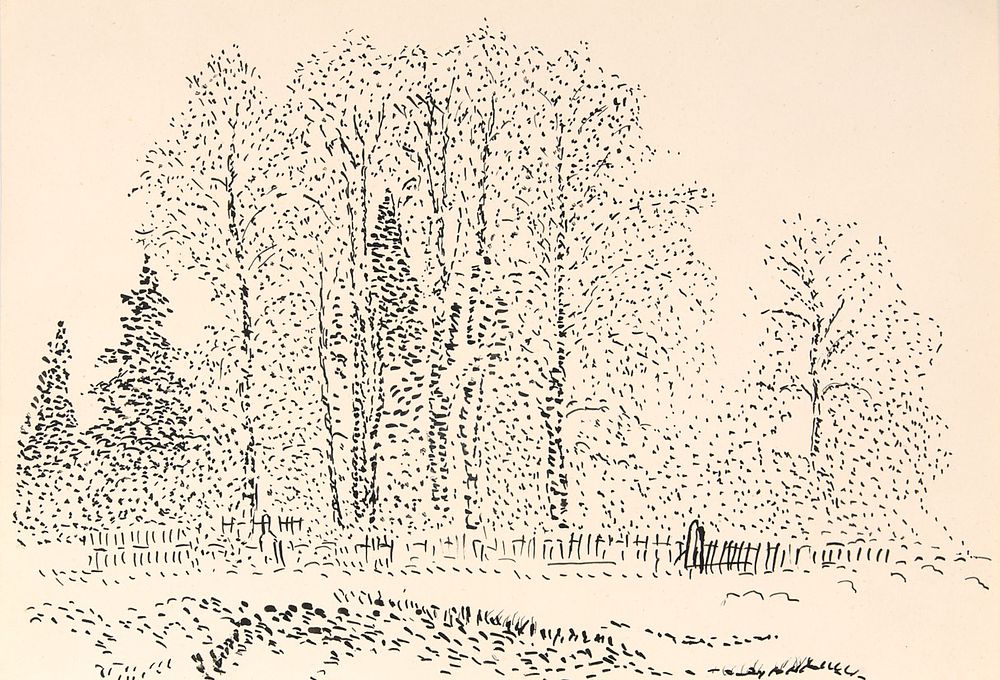 Свешников Борис Петрович (1927-1998). 
Околица. 1970-е гг. Бумага, тушь, перо, 21&times;29,8 см. 