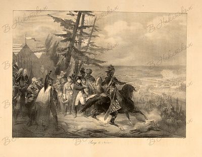 [Переправа через реку Нимер]. Passage du Niemer. Лист из альбома &laquo;Политическая и военная 