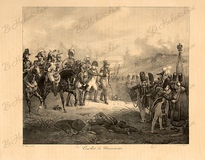 [Битва в Ноймарке]. Combat de Neumark. Лист из альбома &laquo;Политическая и военная жизнь 