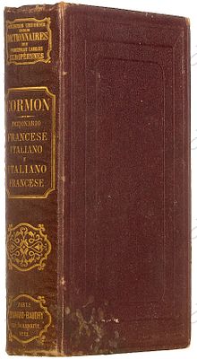 [Французско-итальянский и итальянско-французский словарь]. Cormon, G.L.B. Dizionario portatile 