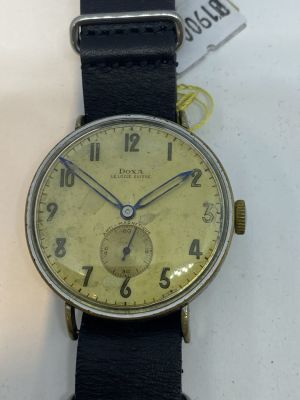 Doxa Oversize. שנת ייצור: שנות ה - 50 חומר: פלדה מנגנון: מתיחה מידות: 38 ממ מין: גבר קופסא: אין 