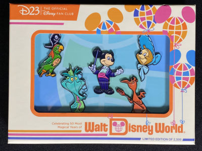 D23 Exclusive Celebrating 50 Most Magical Years Pin Set - Most Magical Kingdom. Available to D23 