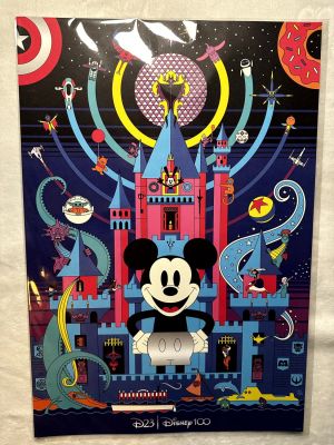 D23 Expo - Disney100 Gold Member Poster - 2022. Item is available for pickup in Celebration, FL. 