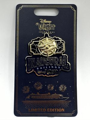 DCL Disney Wish Inaugural Sailings Pin - LE, Edition Size not denoted on pin. Item is available 