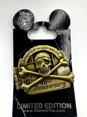 WDW Pirates of the Caribbean 40th Anniversary Pin - LE 1000. Item is available for pickup in 