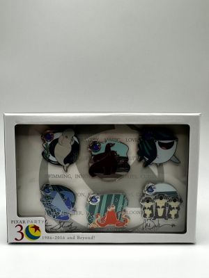 Disney Pixar Party Finding Dory Nemo Scavenger Hunt Pin Set - Pixar Party 1986-2016 30th 