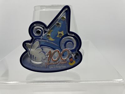 100 Years of Magic Sorcerer Hat Light Up Interactive Pin. This item qualifies for $12 flat rate 