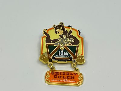 Hong Kong Disneyland Grizzly Gulch 10th Anniversary Pin. This item qualifies for $12 flat rate 