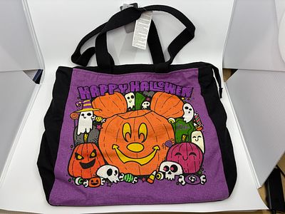 Happy Halloween Large Zippered Tote Bag