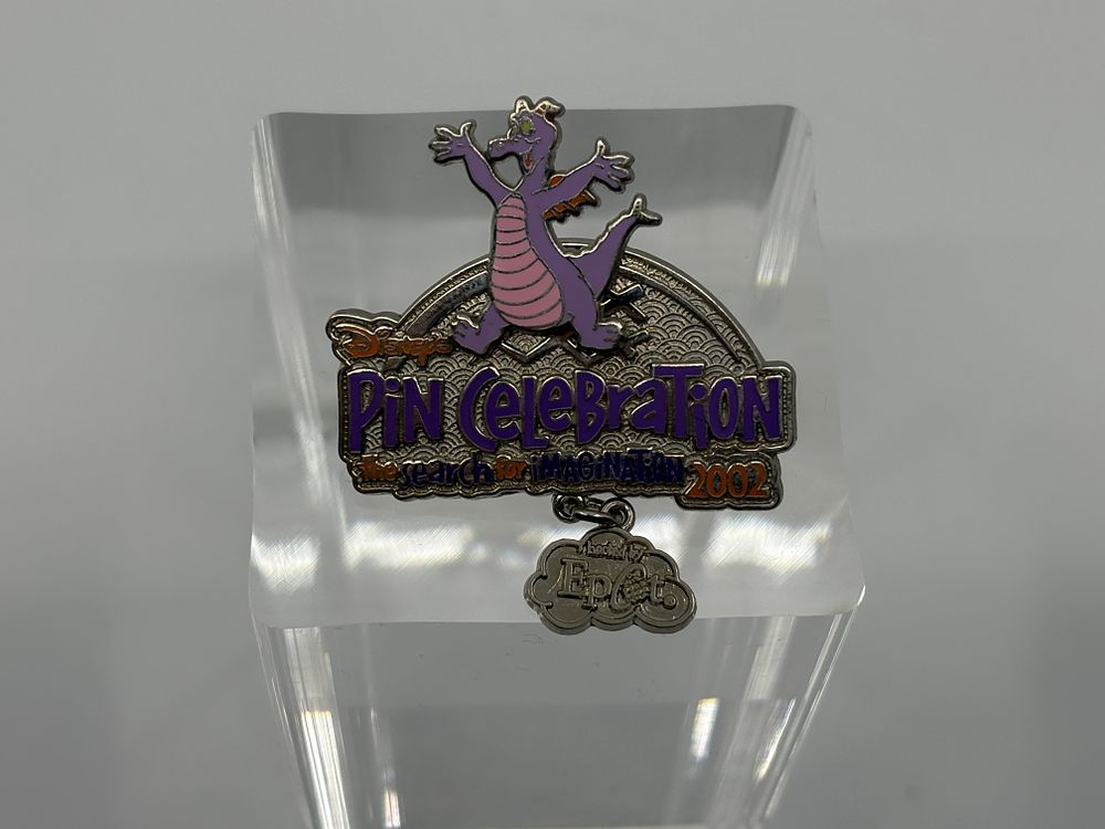 Figment Event Logo Dangle Pin LE5000 // EPCOT Pin Celebration 2002. Pin Event Exclusive, This 
