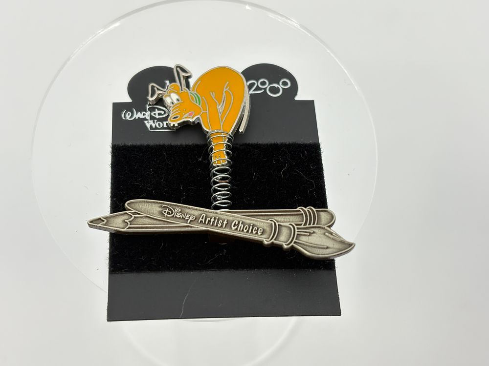 Pluto on a Spring Artist Choice Series Pin LE1500 // EPCOT Pin Celebration 2002. Pin Event 