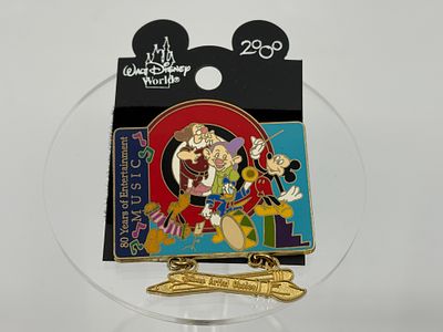 Pluto, Donald, Mickey, Dopey, Doc - 80 Years of Music Artist Choice Series Dangle Pin LE1000 // 