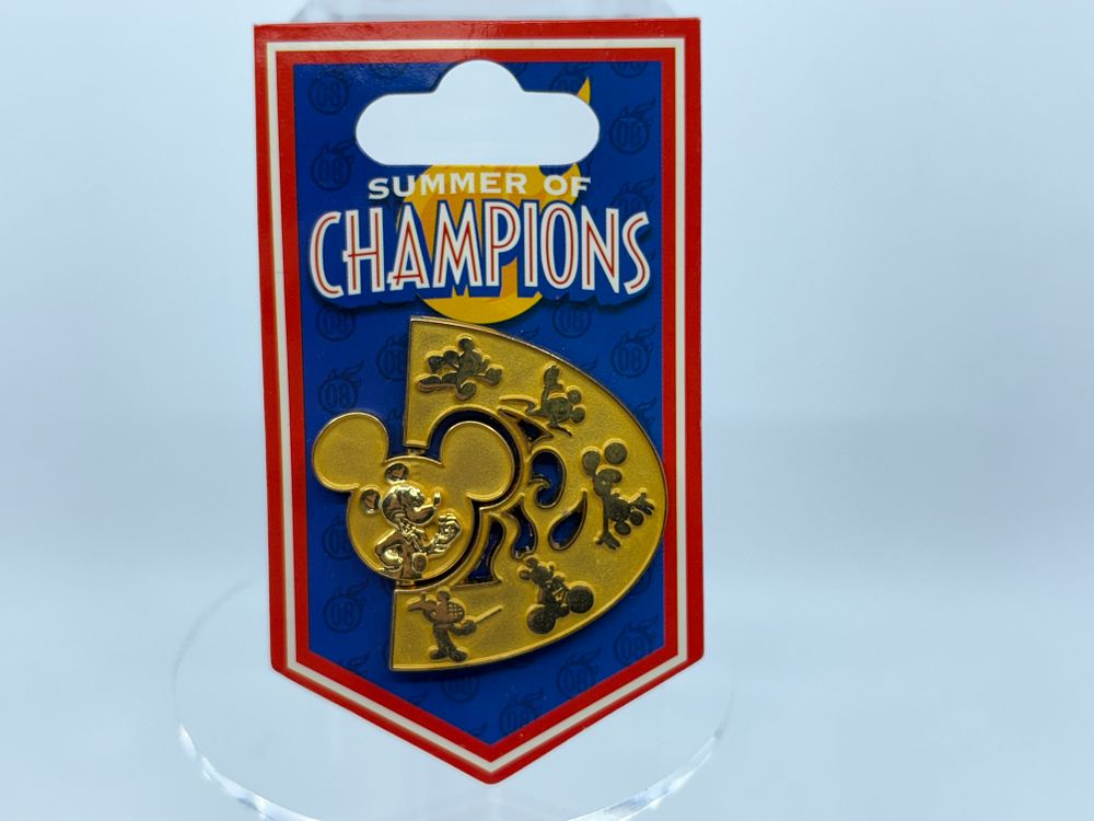 Gold Mickey/D Spinner Pin // Summer of Champions Pin Event 2008. Pin Event