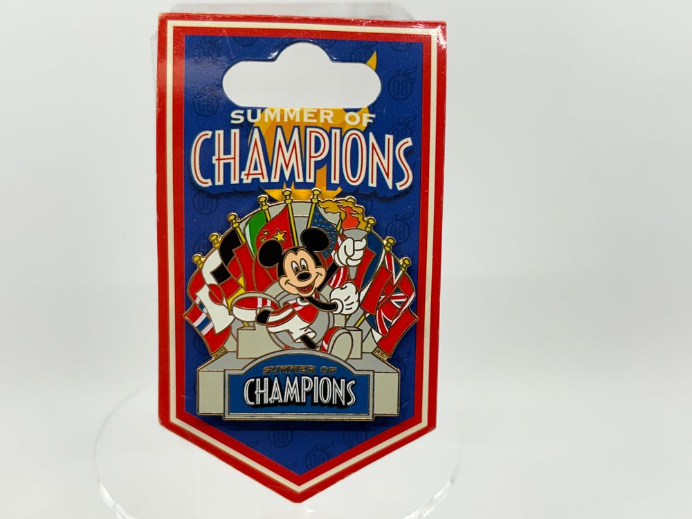 Mickey with Torch and Flags Pin // Summer of Champions Pin Event 2008. Pin Event