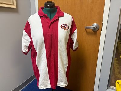 Disney Cruise Line Red/White Collared Shirt (L)