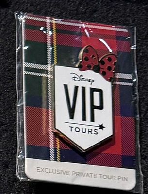WDW VIP Tours Minnie Bow Plaid Pin. PP165757