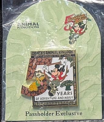 Disney's Animal Kingdom 5th Anniversary Passholder Pin LE5000 MIP. PP21212