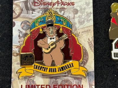 Walt Disney World 40th Anniversary Country Bear Jamboree Pin LE1500. PP87010
