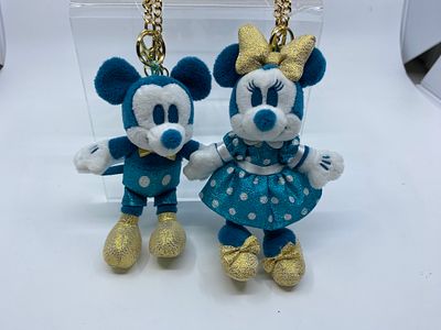 Tokyo DisneySEA 25th Anniversary Sparkling Jubilee Mickey & Minnie Plush Badge Set