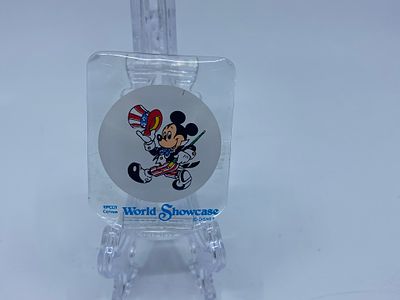 Vintage Mickey Mouse America World Showcase Clip Magnet