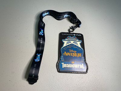 Disney Adventure Inaugural Sailings Platinum Castaway Club Black Lanyard