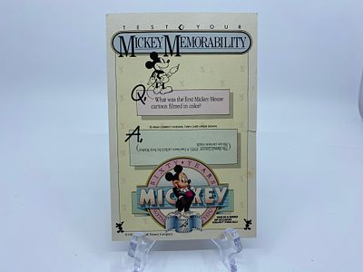 Mickey Memorability Trivia Card