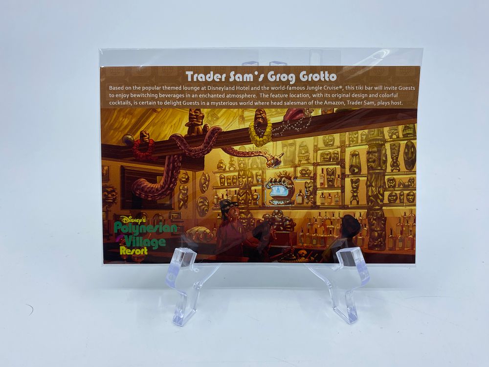 Trader Sam's Grog Grotto Pre-Opening Postcard with Concept Art