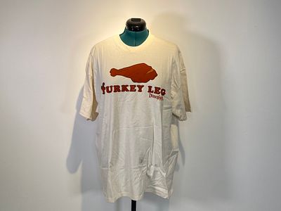 White Disneyland Turkey Leg Shirt Size 2XL