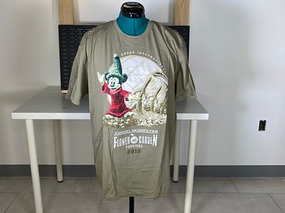 Epcot Flower and Garden Festival Green 2015 Passholder Exclusive T-Shirt Size XXL