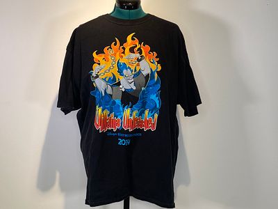 Hollywood Studios Villains Unleashed 2014 Black T-Shirt Unknown Size