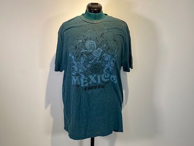 Wdw Blue Three Caballeros Mexico Epcot T-Shirt Size XL