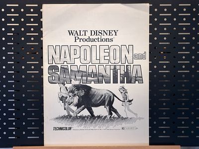 Napoleon and Samantha Walt Disney Productions 1972 Movie Press Book and Ad Pad