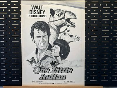 One Little Indian Walt Disney Productions 1973 Movie Press Book and Ad Pad
