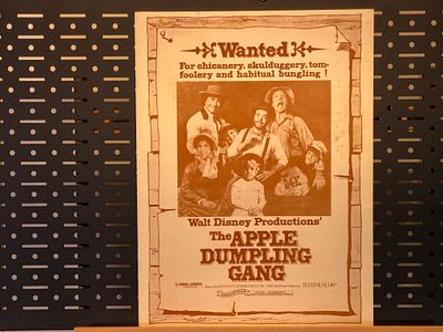 The Apple Dumpling Gang Walt Disney Productions 1975 Movie Press Book and Ad Pad with America 