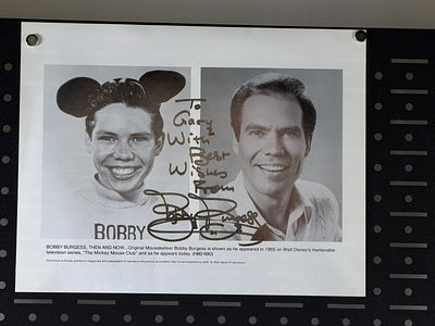 Original Mouseketeer Bobby Signed Headshot 1994