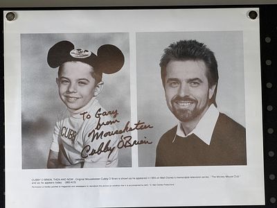 Original Mouseketeer Cubby Signed Headshot 1994