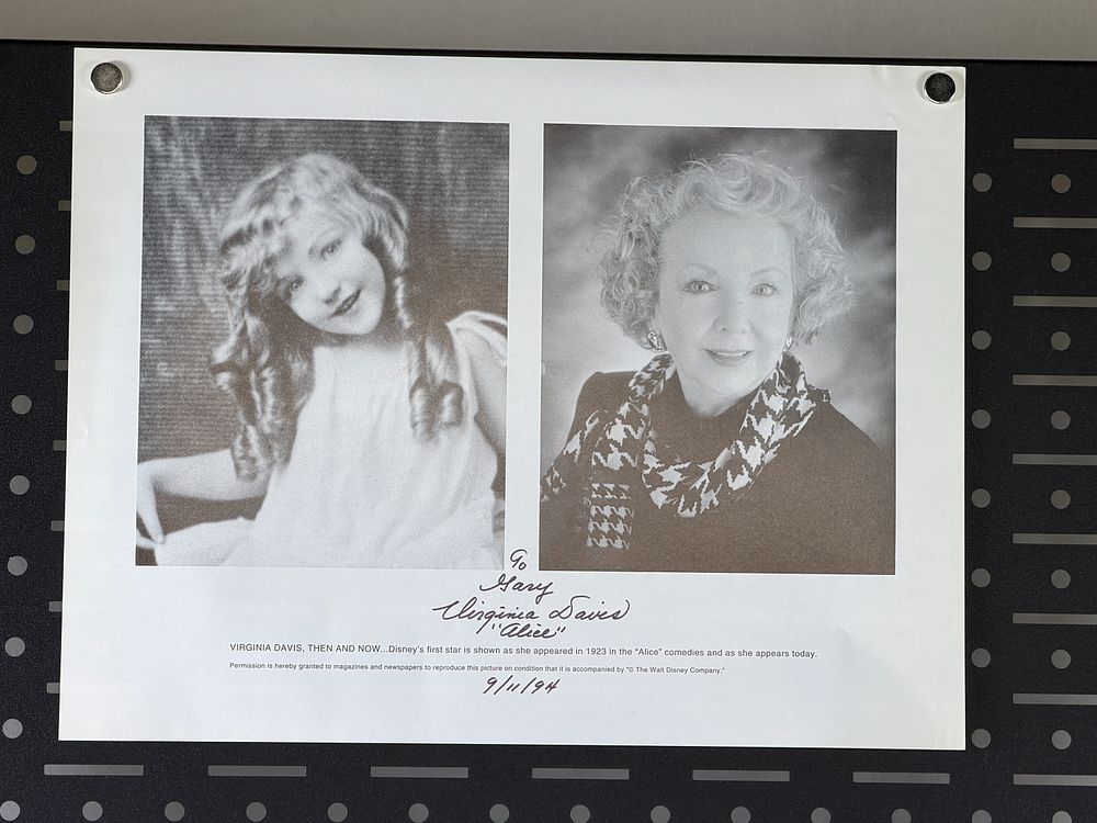 Virginia Davis Alice Comedies Signed Headshot 1994