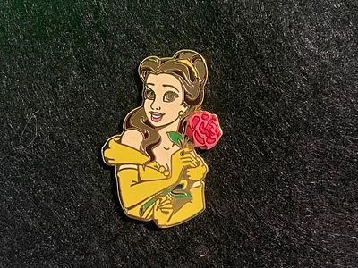 Belle Holding Rose Pin