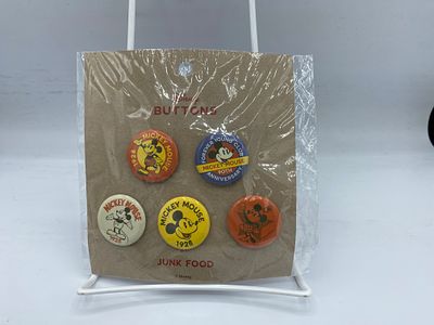 Mickey Mouse Buttons Set Of 5 By Junk Food Clothing