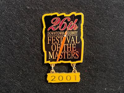 2001 26th Anniversary Downtown Disney Festival Of The Masters Dangling Pin LE 2500