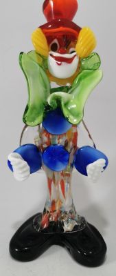 MURANO GLASS CLOWN STANDING 8.5 INCHES IN HEIGHT - VGC