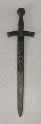 TOLEDO STEEL SWORD LETTER OPENER - 9.5 INCHES IN LENGTH