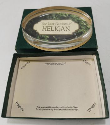 TOP QUALITY BOXED GLASS PAPERWEIGHT 'THE LOST GARDENS OF HELIGAN'