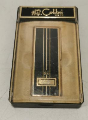 BOXED VINTAGE COLIBRI BLACK &amp; GOLD LIGHTER